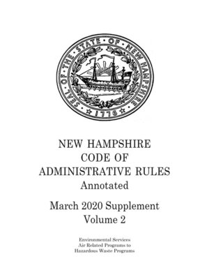 cover image of New Hampshire Code of Administrative Rules Annotated